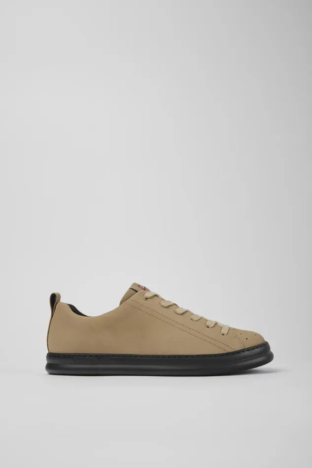Men Camper Casual Shoes Runner Beige Nubuck Sneakers Men Camper Casual Shoes Runner Beige Nubuck Sneakers