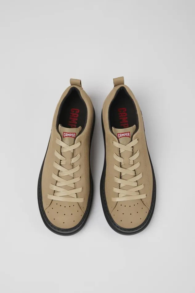 Men Camper Casual Shoes Runner Beige Nubuck Sneakers Men Camper Casual Shoes Runner Beige Nubuck Sneakers