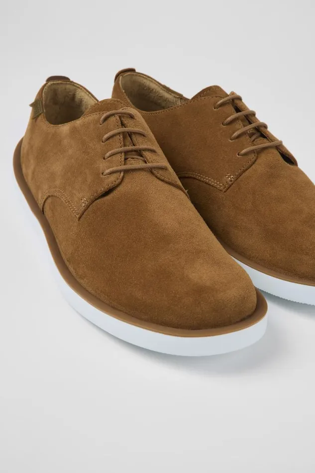 Men Camper Casual Shoes Wagon Brown Nubuck Shoes