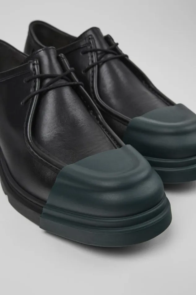 Men Camper Formal Shoes Junction Black Leather Shoes