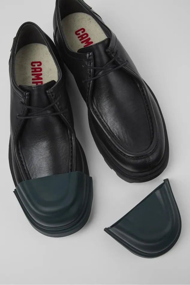 Men Camper Formal Shoes Junction Black Leather Shoes Men Camper Formal Shoes Junction Black Leather Shoes