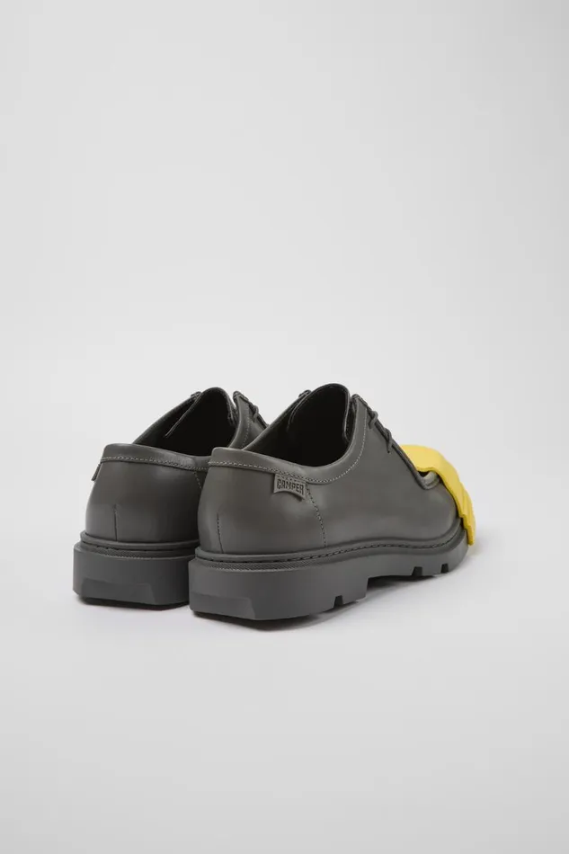 Men Camper Formal Shoes Junction Gray Responsibly Raised Leather Shoes Men Camper Formal Shoes Junction Gray Responsibly Raised Leather Shoes