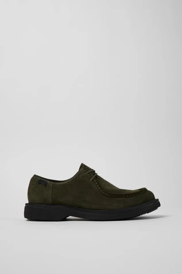 Men Camper Formal Shoes Norman Green Nubuck Shoes Men Camper Formal Shoes Norman Green Nubuck Shoes