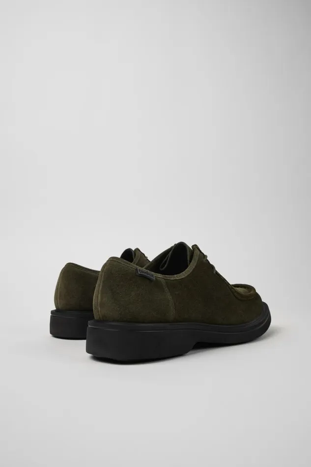 Men Camper Formal Shoes Norman Green Nubuck Shoes Men Camper Formal Shoes Norman Green Nubuck Shoes