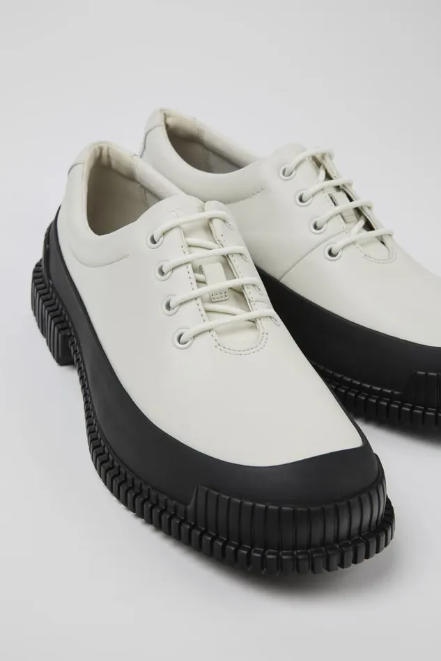 Men Camper Formal Shoes Pix White Leather Shoe