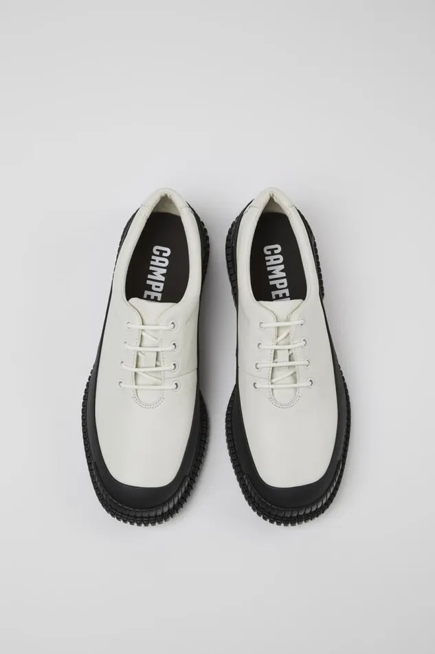 Men Camper Formal Shoes Pix White Leather Shoe