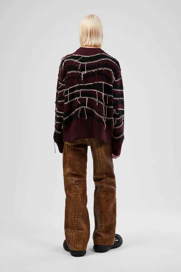 Men Camper Knit Melange Knit Sweater Brown Organic Cotton Knit Sweater Men Camper Knit Melange Knit Sweater Brown Organic Cotton Knit Sweater