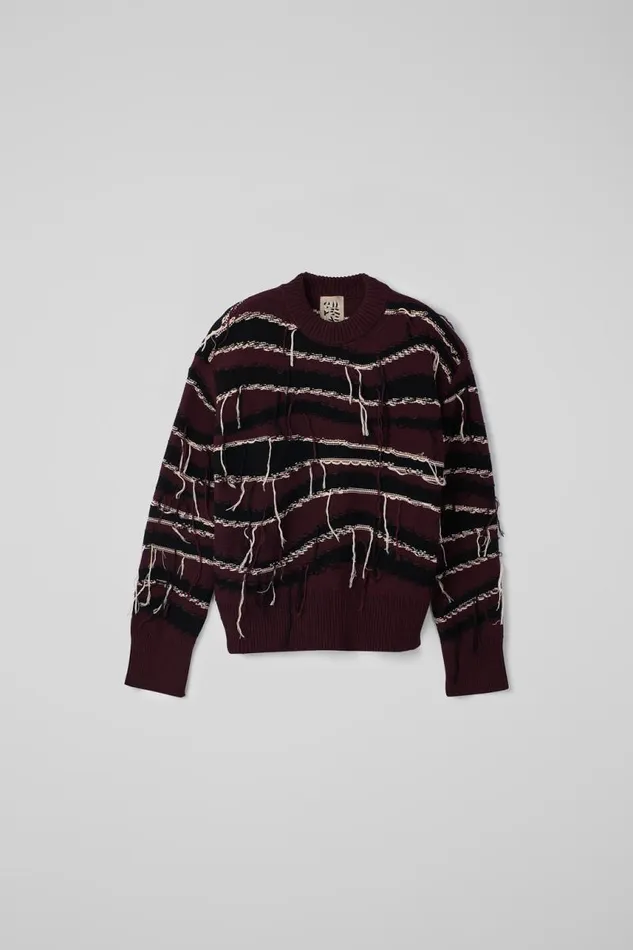 Men Camper Knit Melange Knit Sweater Brown Organic Cotton Knit Sweater Men Camper Knit Melange Knit Sweater Brown Organic Cotton Knit Sweater