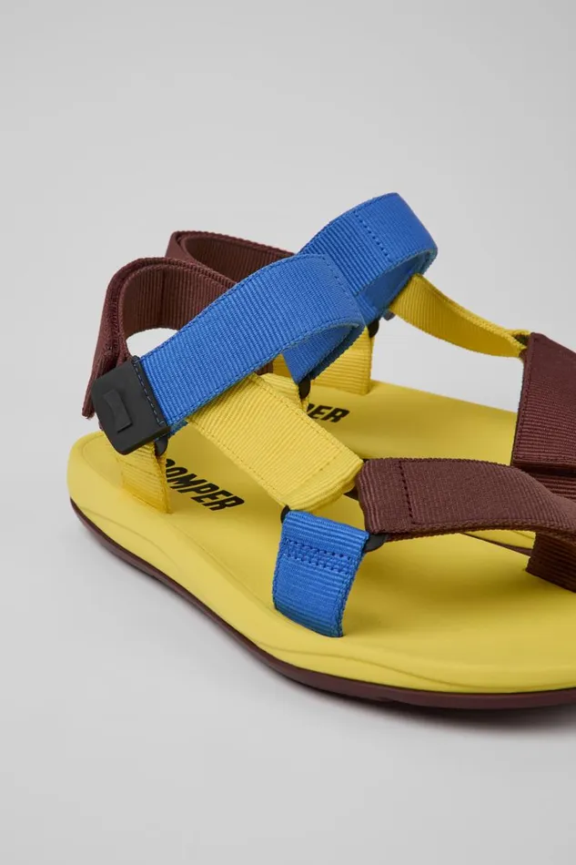 Men Camper Non Leather Shoes Match Yellow Blue And Burgundy Sandals
