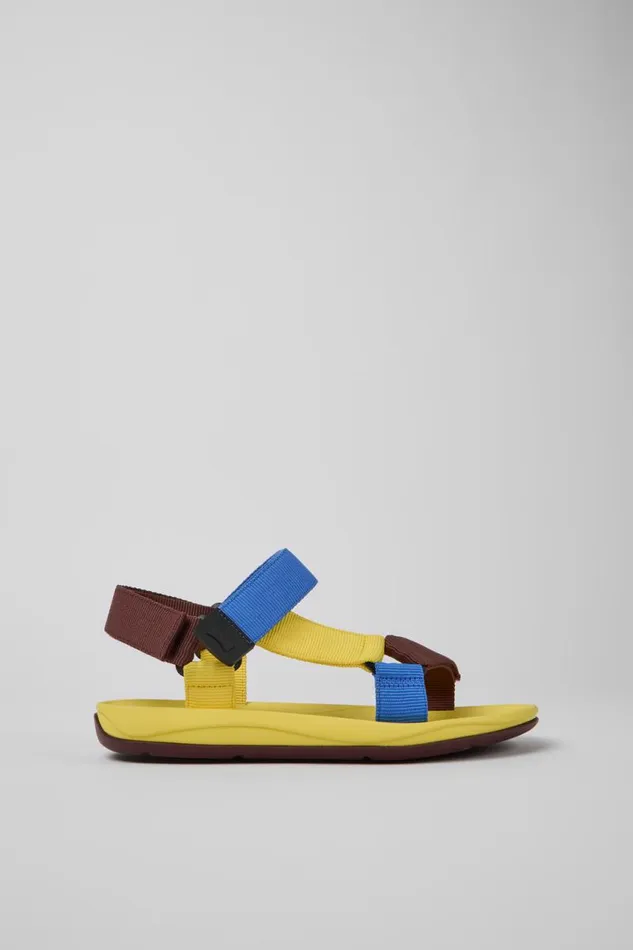 Men Camper Non Leather Shoes Match Yellow Blue And Burgundy Sandals Men Camper Non Leather Shoes Match Yellow Blue And Burgundy Sandals