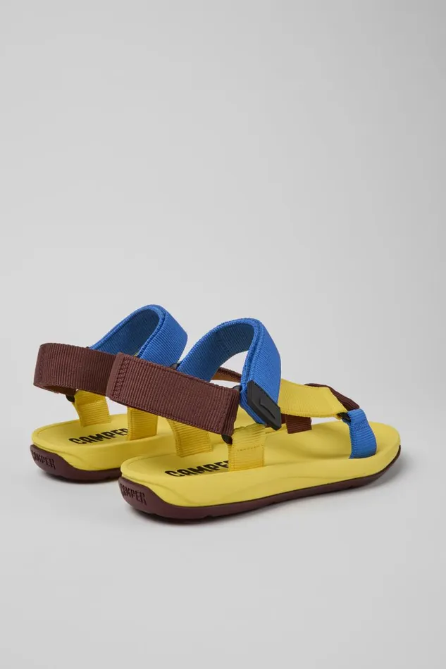 Men Camper Non Leather Shoes Match Yellow Blue And Burgundy Sandals Men Camper Non Leather Shoes Match Yellow Blue And Burgundy Sandals