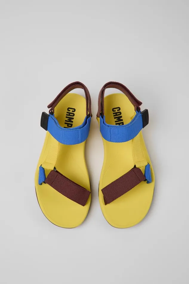 Men Camper Non Leather Shoes Match Yellow Blue And Burgundy Sandals Men Camper Non Leather Shoes Match Yellow Blue And Burgundy Sandals