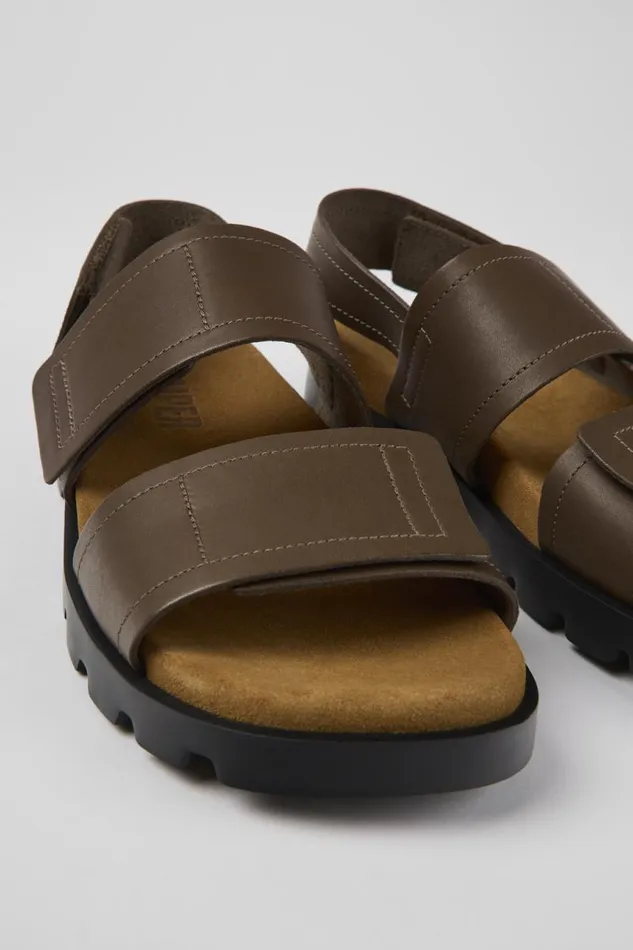 Men Camper Sandals Brutus Sandal Brown Leather Sandals