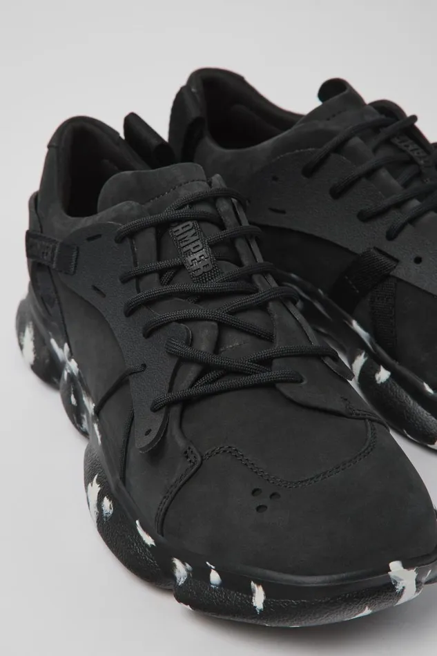 Men Camper Sneakers Karst Black NubuckTextile Sneaker