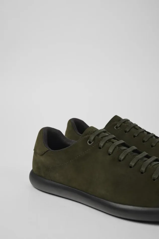 Men Camper Sneakers Pelotas Soller Green Nubuck Sneakers