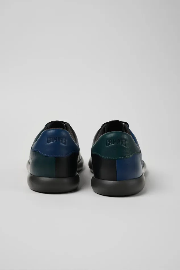 Men Camper Sneakers Twins Black And Blue Leather Sneaker Men Camper Sneakers Twins Black And Blue Leather Sneaker