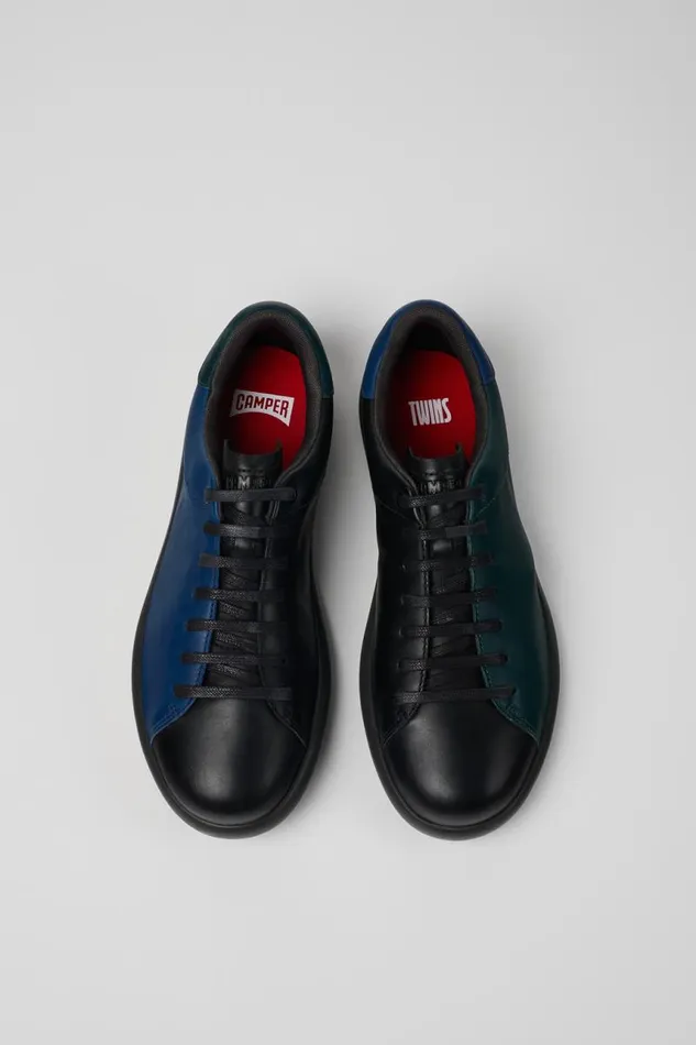 Men Camper Sneakers Twins Black And Blue Leather Sneaker Men Camper Sneakers Twins Black And Blue Leather Sneaker