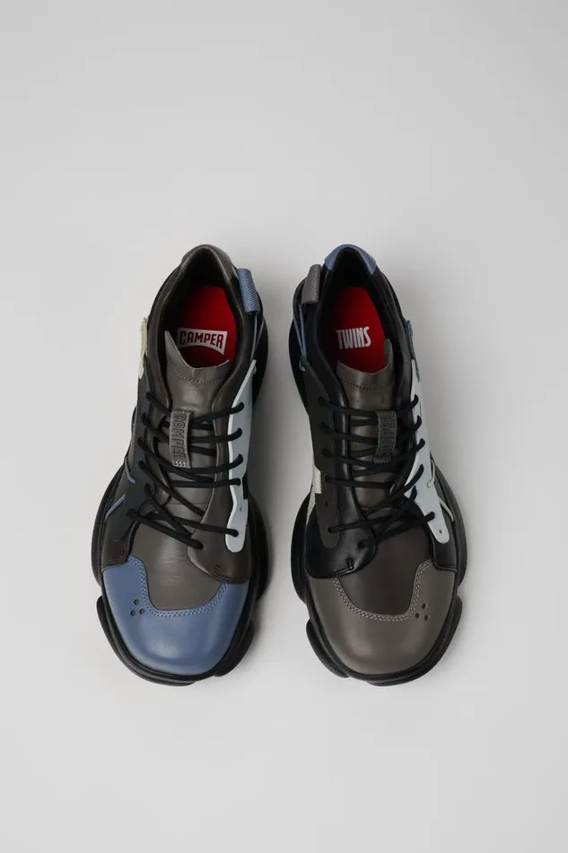 Men Camper Sneakers Twins Multicolored Leather And Textile Sneakers