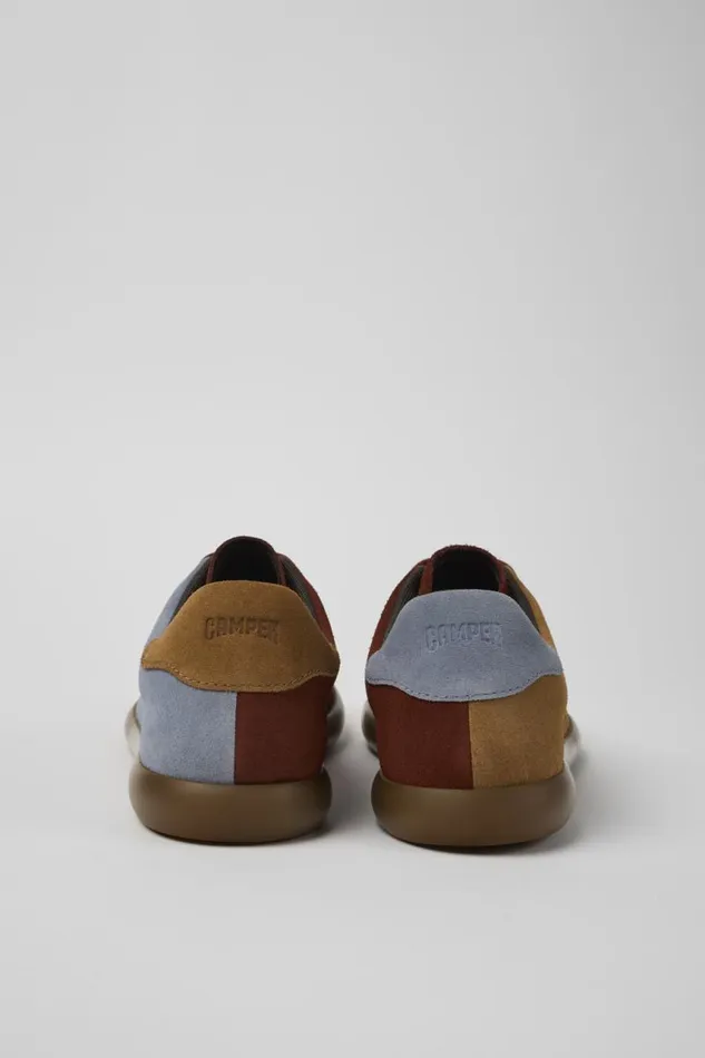 Men Camper Sneakers Twins Red And Brown Nubuck Sneaker