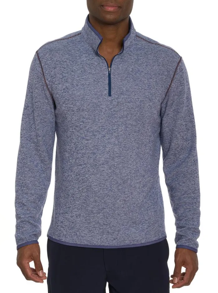 Men CARISO LONG SLEEVE KNIT Grey Robert Graham Sweaters and Knits