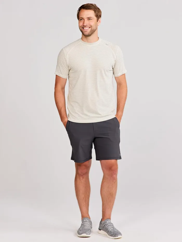 Men Carrollton Fitness TShirt 8211 Mini Stripe Tasc Performance Short Sleeve TShirts