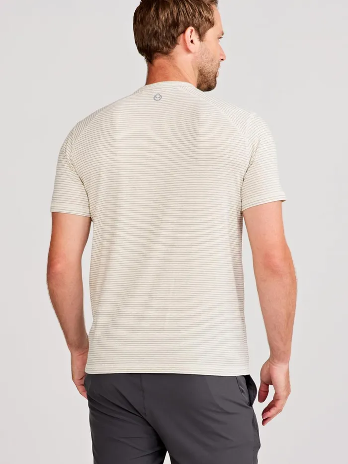 Men Carrollton Fitness TShirt 8211 Mini Stripe Tasc Performance Short Sleeve TShirts