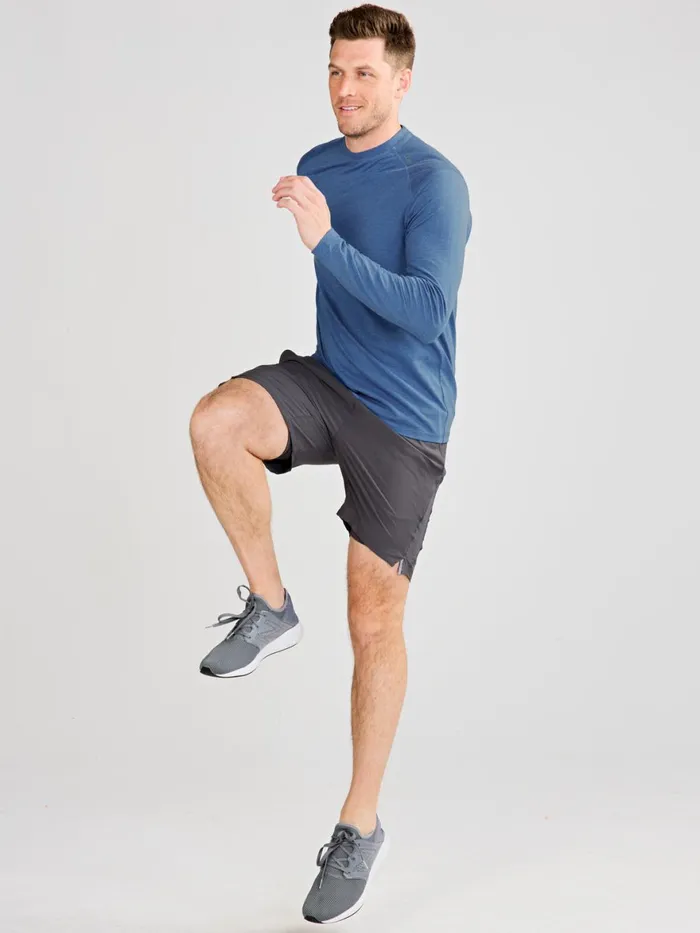 Men Carrollton Long Sleeve Fitness TShirt Jaspe Tasc Performance Running Training