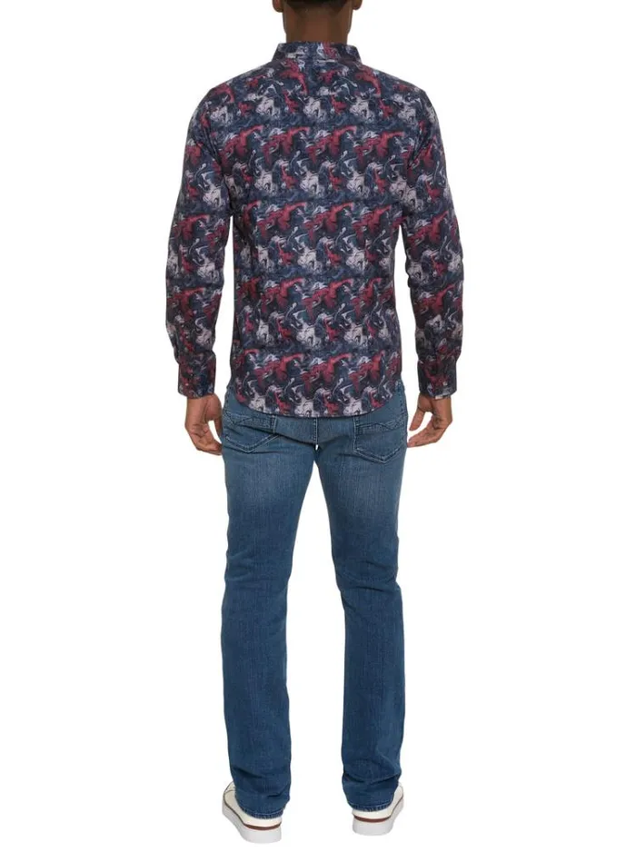 Men CASELLA LONG SLEEVE BUTTON DOWN SHIRT Multi Robert Graham Button Down Shirts