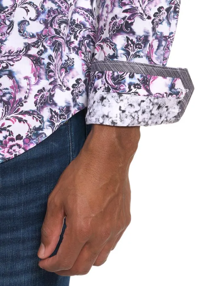 Men CICCIO LONG SLEEVE BUTTON DOWN SHIRT Wine Robert Graham Button Down Shirts
