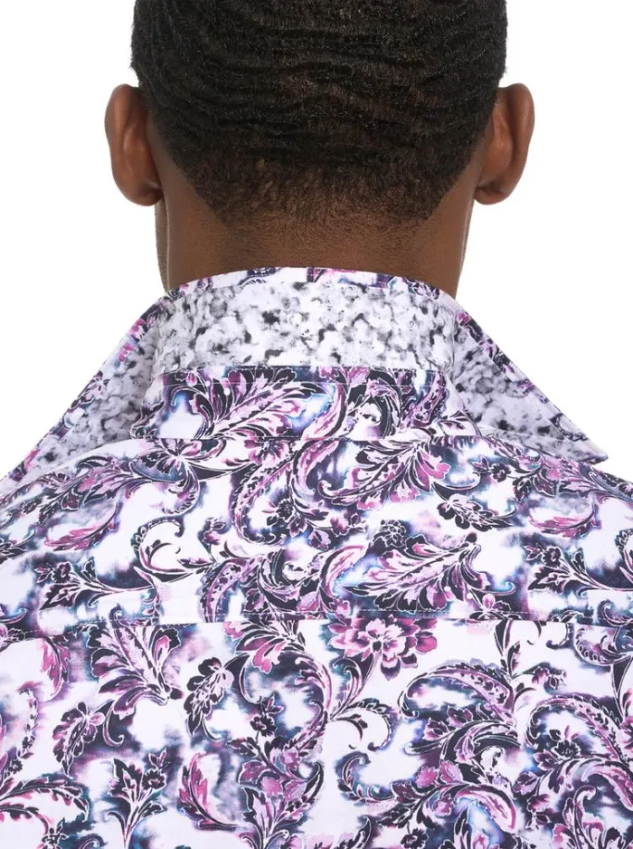 Men CICCIO LONG SLEEVE BUTTON DOWN SHIRT Wine Robert Graham Button Down Shirts