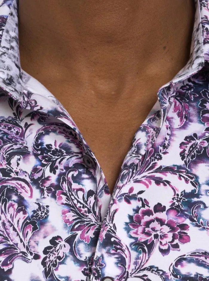 Men CICCIO LONG SLEEVE BUTTON DOWN SHIRT Wine Robert Graham Button Down Shirts