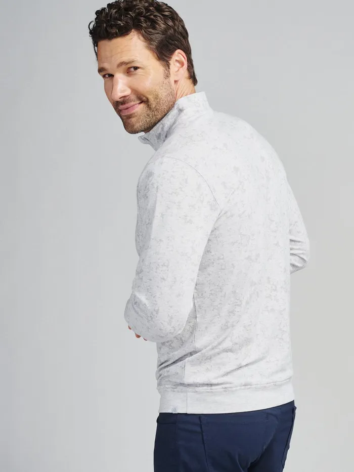 Men Cloud French Terry Print Quarter Zip Tasc Performance Quarter Zips