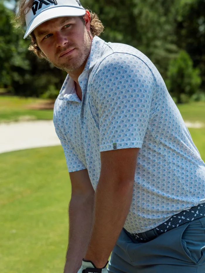 Men Cloud Polo 8211 Happy Hour Tasc Performance Polo Shirts