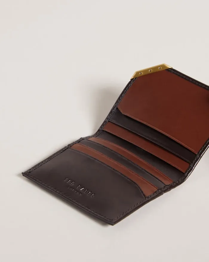 Men CORAL 8211 Leather Card Wallet Brownchocolate Ted Baker Wallets and Cardholders