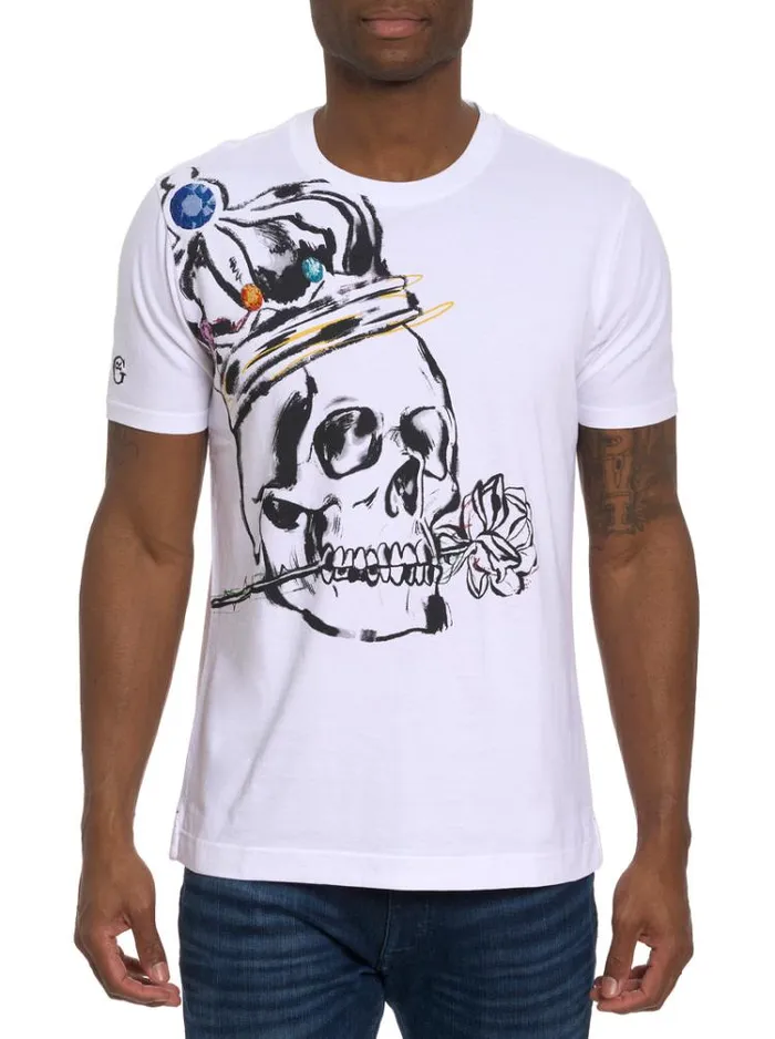 Men CROWN ROYALE TSHIRT White Robert Graham Polos and TShirts