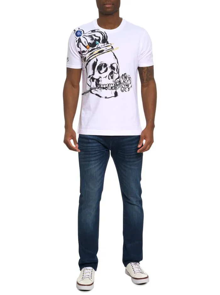 Men CROWN ROYALE TSHIRT White Robert Graham Polos and TShirts