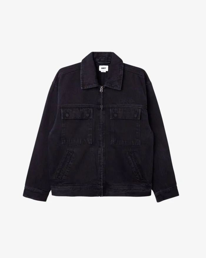 Men EASTON JACKET Faded Black OBEY Clothing Denim