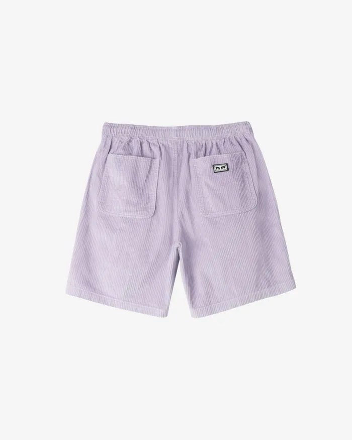 Men EASY RELAXED CORDUROY SHORT Orchid Petal OBEY Clothing BOTTOMS