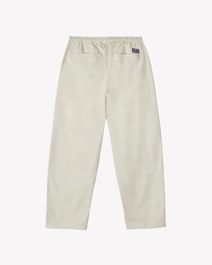 Men EASY TWILL PANT Unbleached OBEY Clothing BOTTOMS