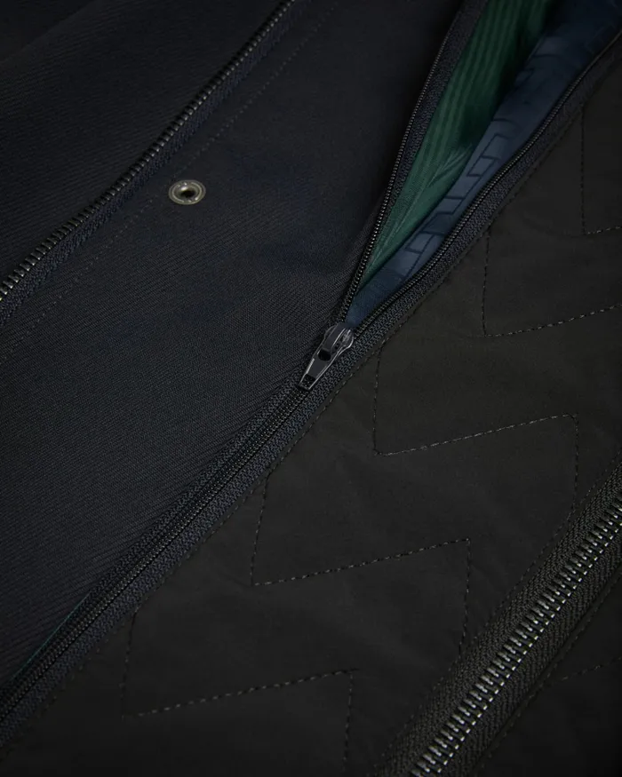 Men EROLSON 8211 Funnel Neck Coat With Removable Lining Navy Ted Baker Coats and Jackets Men EROLSON 8211 Funnel Neck Coat With Removable Lining Navy Ted Baker Coats and Jackets