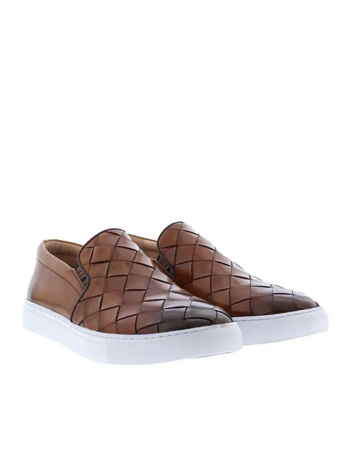 Men EROSION SLIP ON SNEAKER Cognac Robert Graham Shoes