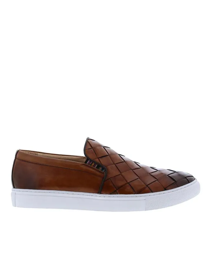 Men EROSION SLIP ON SNEAKER Cognac Robert Graham Shoes