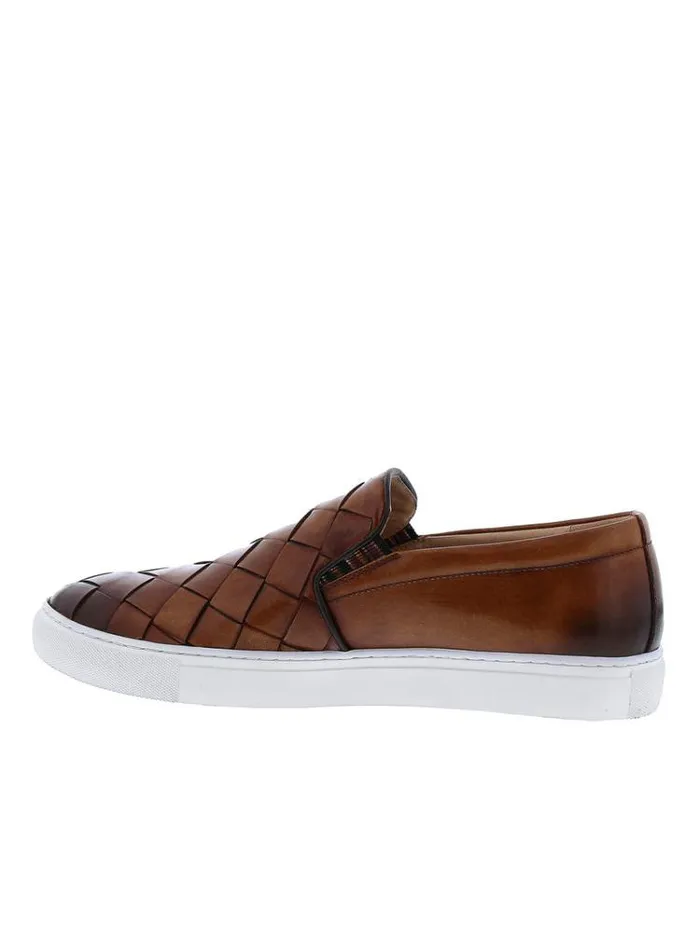 Men EROSION SLIP ON SNEAKER Cognac Robert Graham Shoes