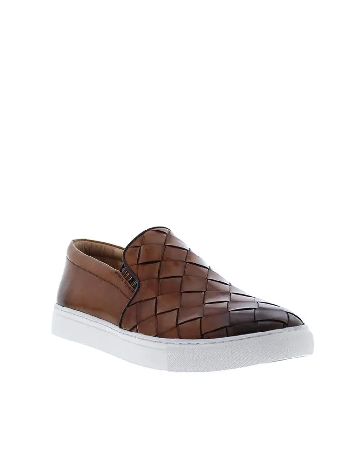 Men EROSION SLIP ON SNEAKER Cognac Robert Graham Shoes