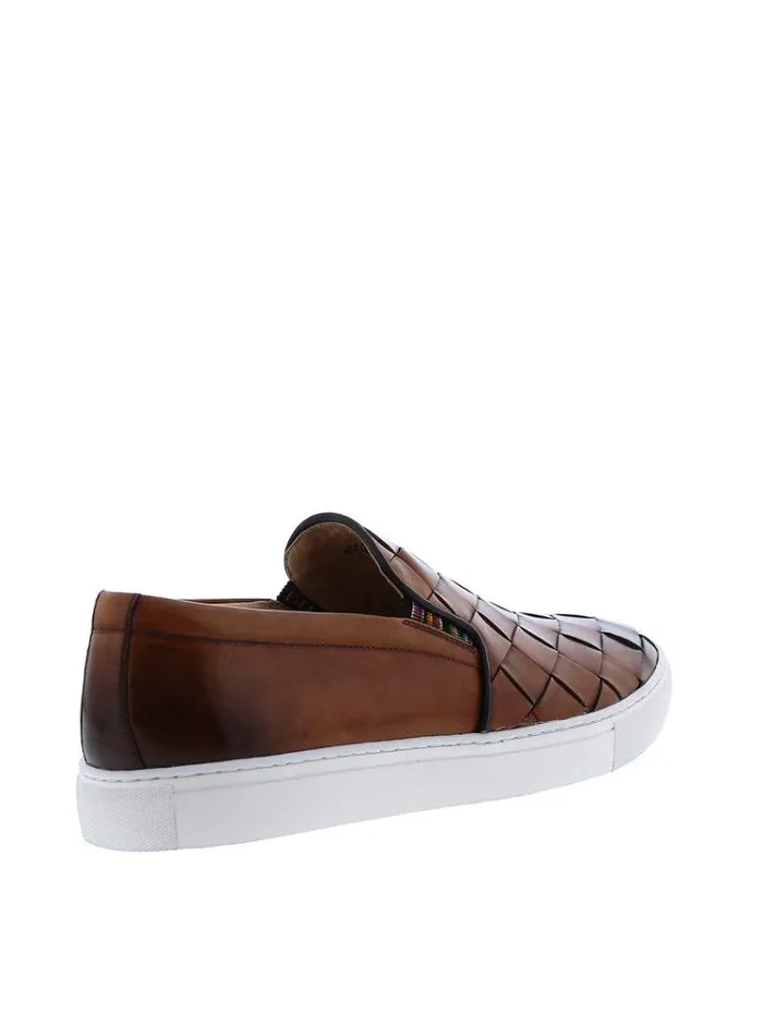 Men EROSION SLIP ON SNEAKER Cognac Robert Graham Shoes