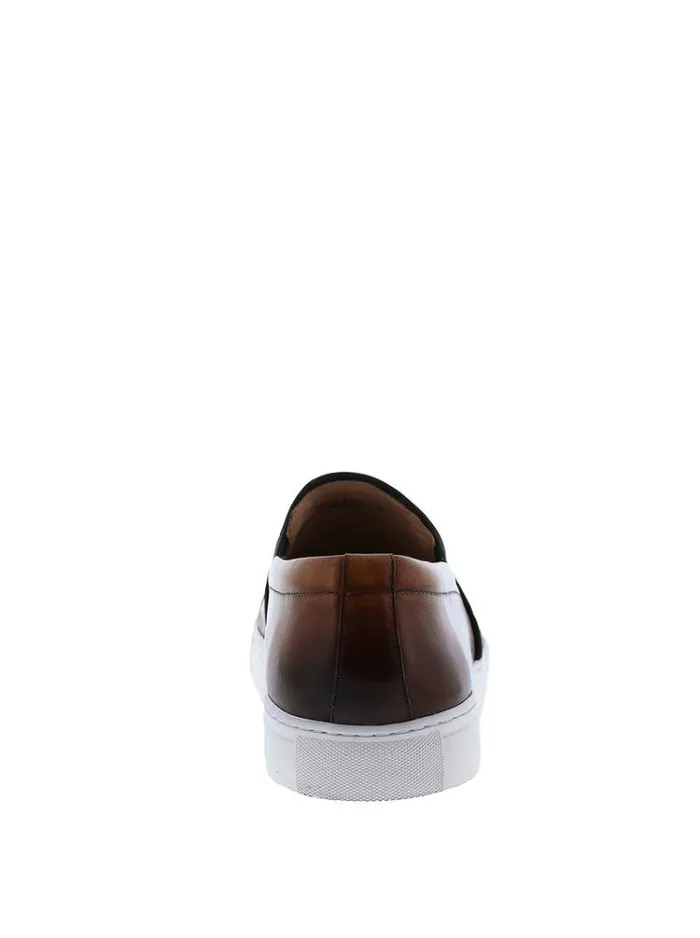 Men EROSION SLIP ON SNEAKER Cognac Robert Graham Shoes