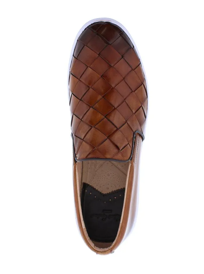 Men EROSION SLIP ON SNEAKER Cognac Robert Graham Shoes