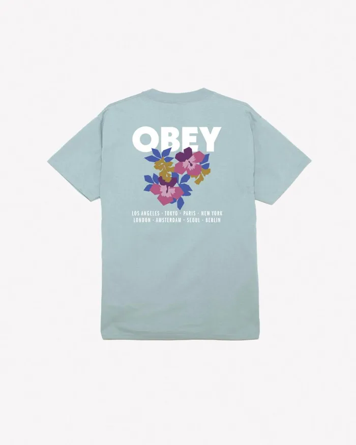 Men FLORAL GARDEN CLASSIC TSHIRT Black OBEY Clothing TSHIRTS