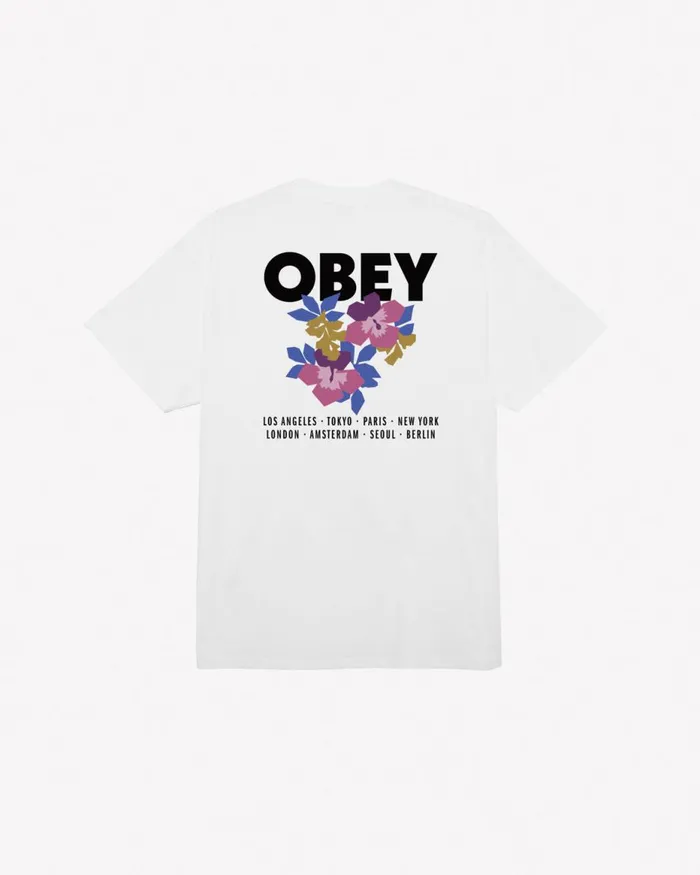 Men FLORAL GARDEN CLASSIC TSHIRT Black OBEY Clothing TSHIRTS