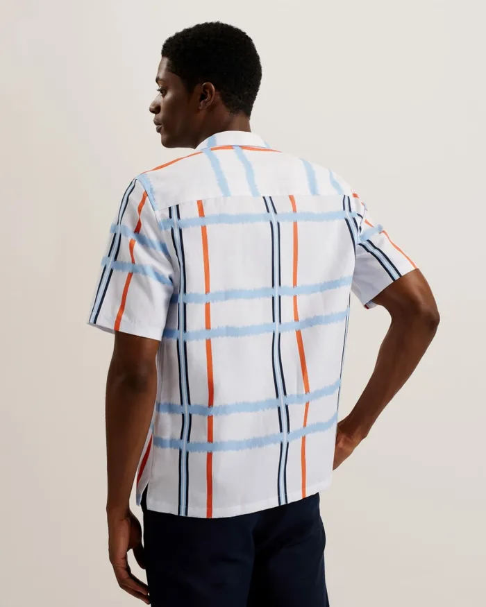 Men GARDON 8211 Relaxed Fit Multi Stripe Check Shirt White Ted Baker Shirts Men GARDON 8211 Relaxed Fit Multi Stripe Check Shirt White Ted Baker Shirts